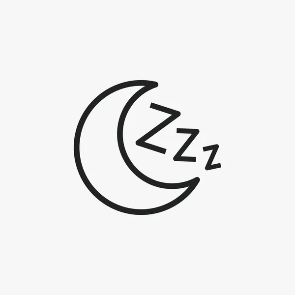 Moon Star Sky Night Vector Sign Icon — Stock Vector