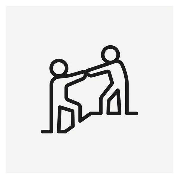 Friend Teammate Support Icon Vector — Stock Vector