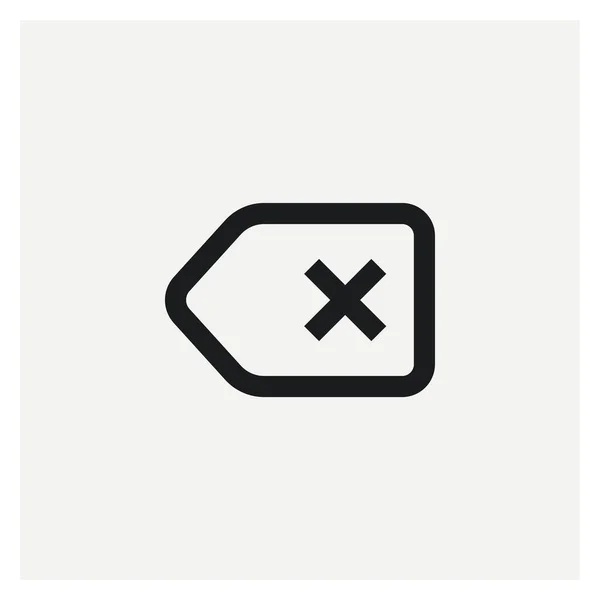 Backspace Delete Icon Sign Vector — 스톡 벡터