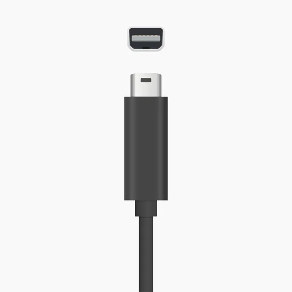 Thunderbolt Kabel Ladegerät Vektor Illustration — Stockvektor