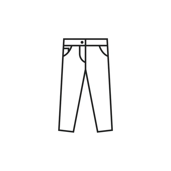 Jeans Trousers Vektor Ikon Celana - Stok Vektor