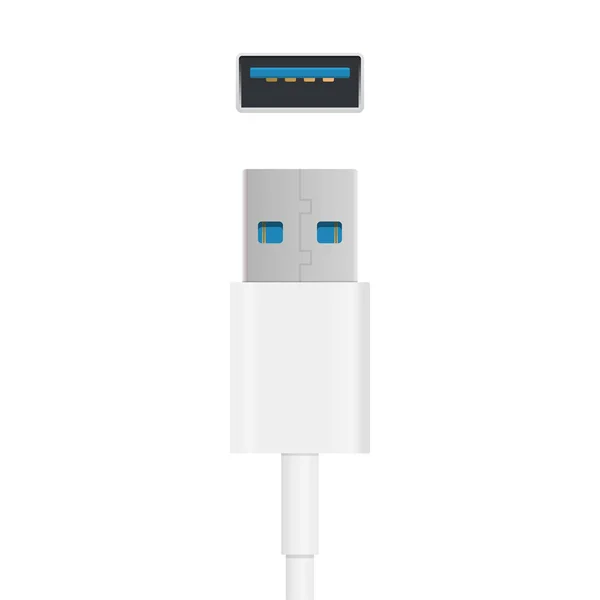 Usb Cable Charger Vector Illustration — 스톡 벡터