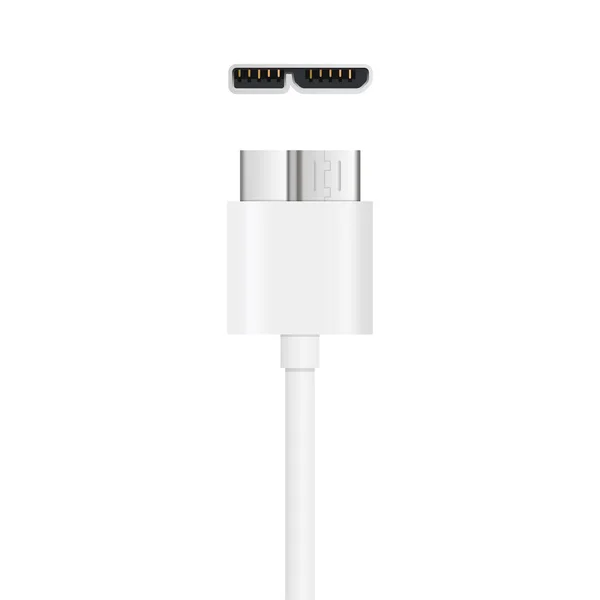 Illustration Vectorielle Micro Superspeed Cable Connect Socket — Image vectorielle