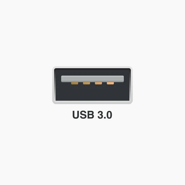 Usb Uttag Kabel Tråd Vektor Illustration — Stock vektor