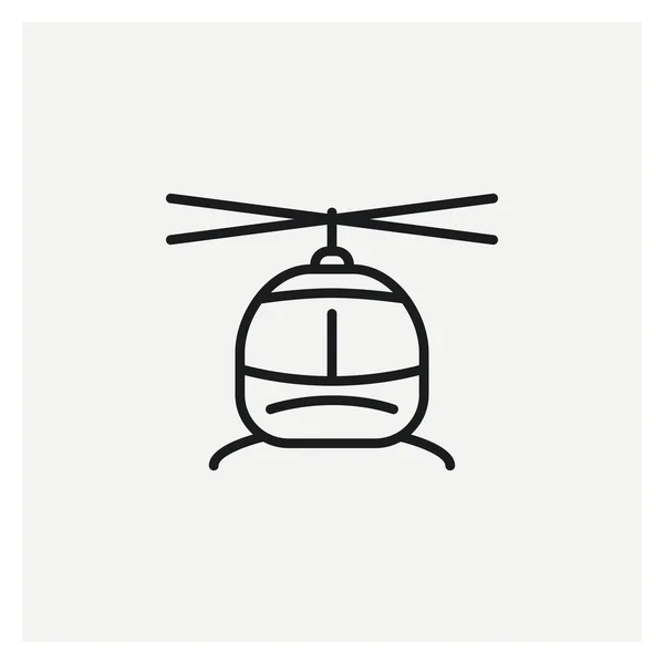 Helikopter Ikon Tecken Vektor Illustration — Stock vektor