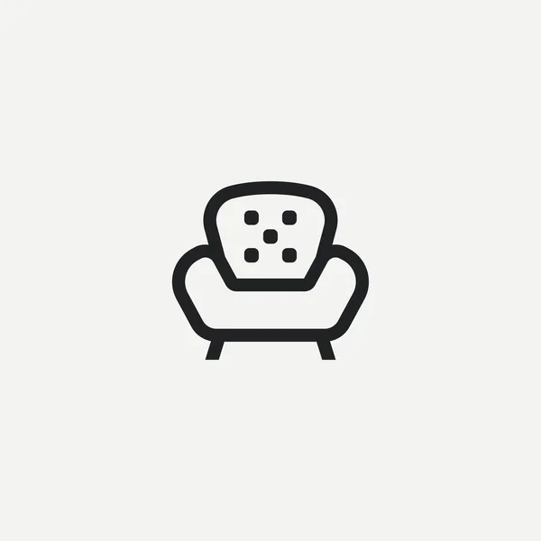 Poltrona Lusso Seat Icon Vector — Vettoriale Stock