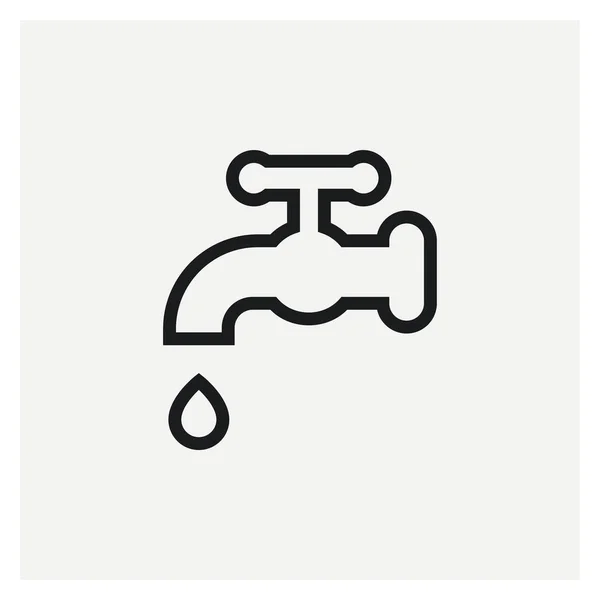 Zeichenvektor Für Wasserhahn Symbol — Stockvektor