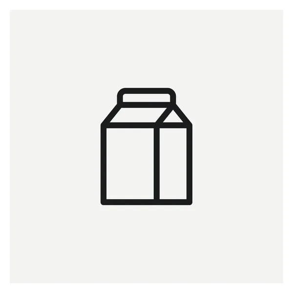 Paquete Leche Icono Vector — Vector de stock