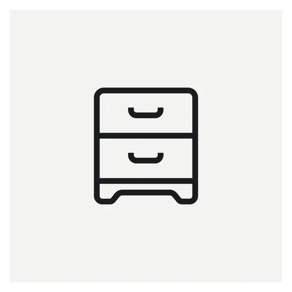 Office Cupboard Safe Icon Vector — 스톡 벡터