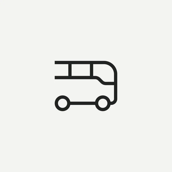 Bus Pasajero Vehículo Icono Vector — Archivo Imágenes Vectoriales