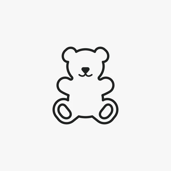 Teddy Bear Toy Vector 아이콘 — 스톡 벡터