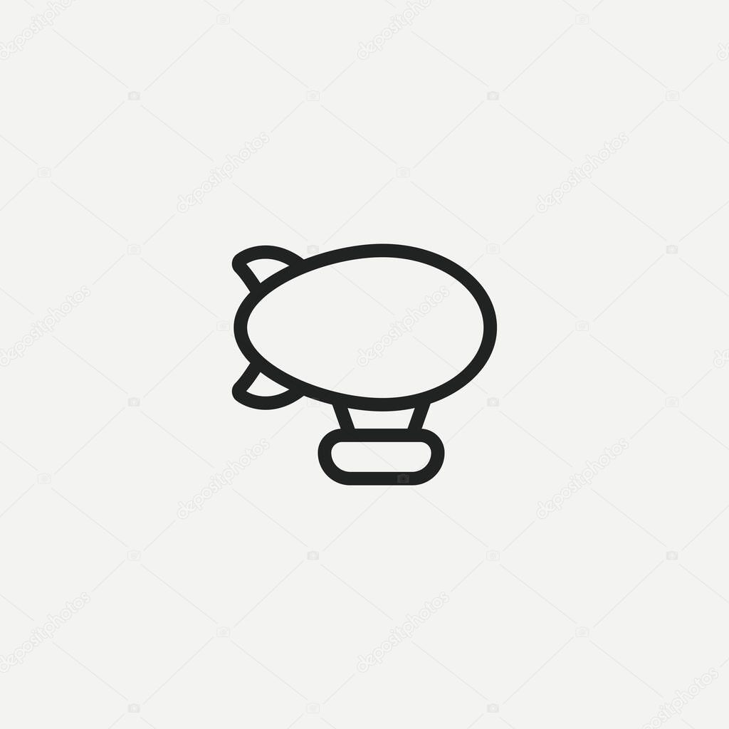 Airship Jet Flight icon vector