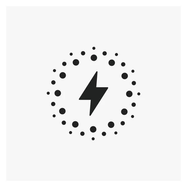 Draadloos Opladen Batterij Energie Vector Pictogram — Stockvector