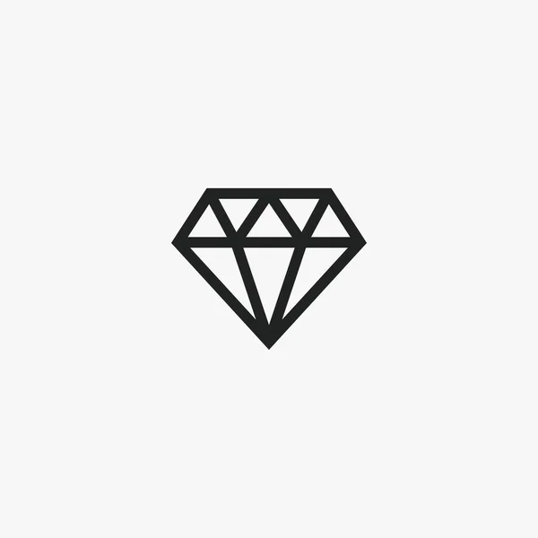 Diamant Sieraden Vector Teken Pictogram — Stockvector