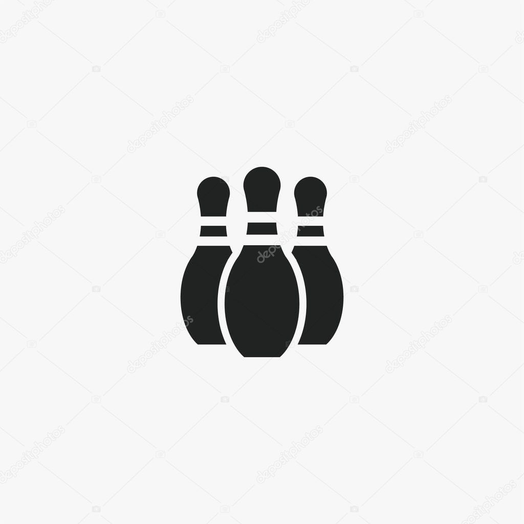 Bowling Kegling vector sign icon