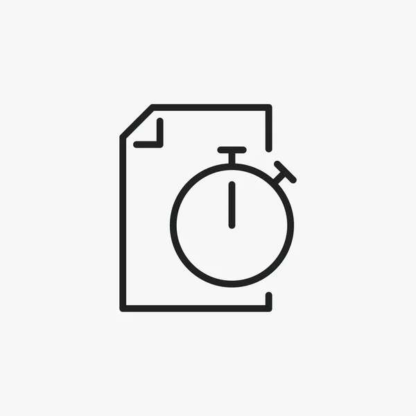 File Timer Temporäres Vektorzeichensymbol — Stockvektor