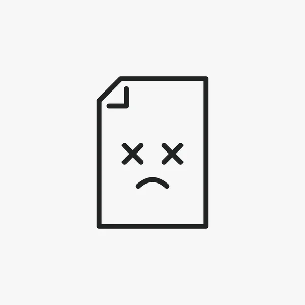 File Error Vector Sign Icon — Stock Vector