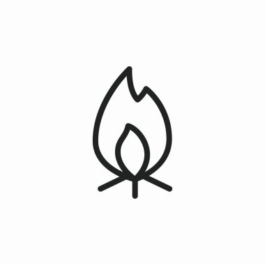 Alevli Ateş Ateş vektör işareti