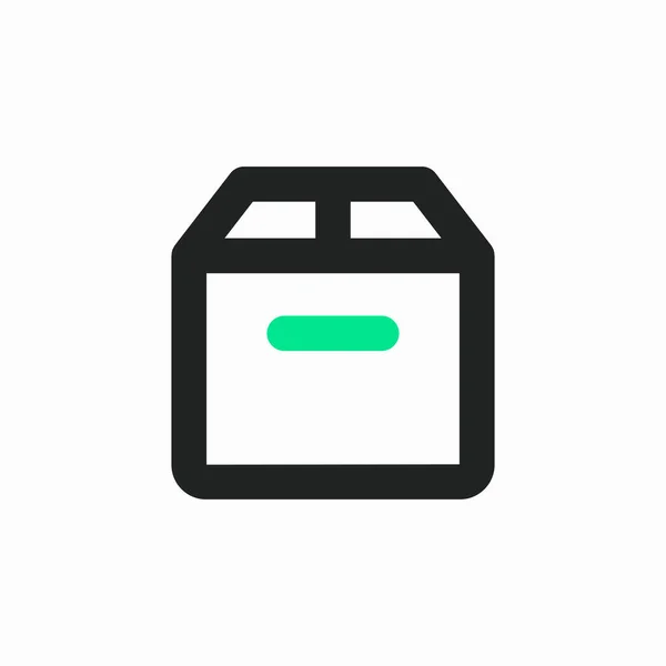 Paquete Entrega Caja Icono Envío — Vector de stock