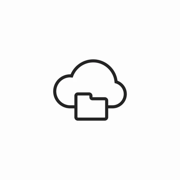 Archivo Carpeta Almacenamiento Datos Nube Web — Vector de stock