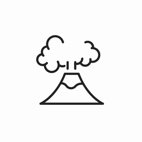 Volcán Desastre Icono Montaña Lava — Vector de stock