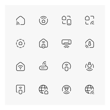 Smart Home Control icons set