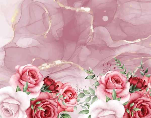 Romantico Floreale Sfondo Marrone Fiore — Vettoriale Stock