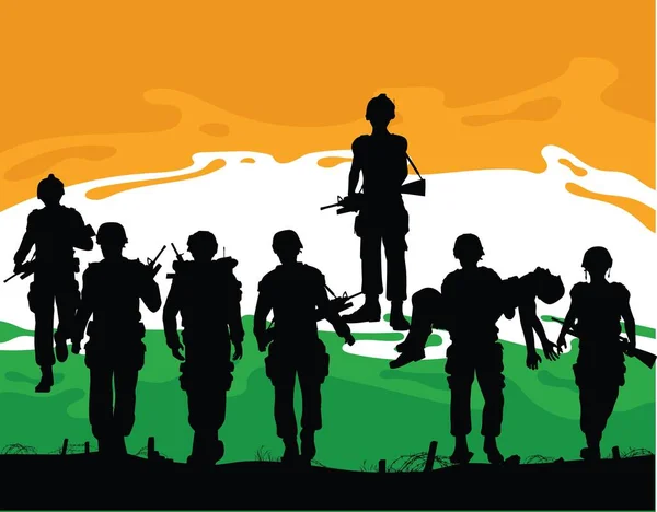 Yenilen askerlerin siluetleri teslim oluyor.