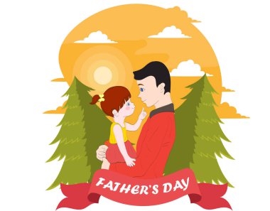 Baba kız kucaklaşıyorlar.