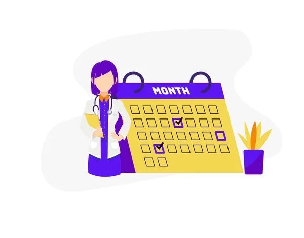 Doctor Appointment Concept Flat Design — Stock vektor