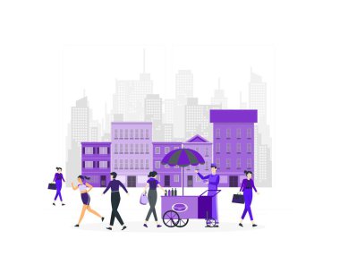 Busy City Life Illustrations