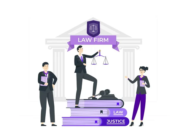 Law Justice Concept Flat Design — Stockvector