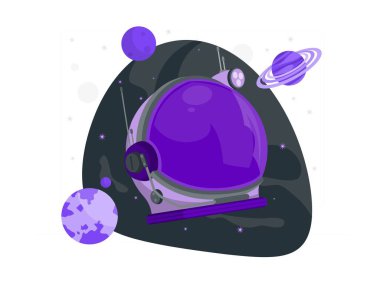 Astronot kask büyük cam ve yansıma ile