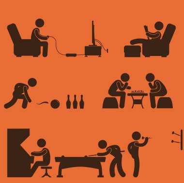 Amateur life matchstick men vector