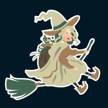 Düz befana illüstrasyon Vektör illüstrasyonu