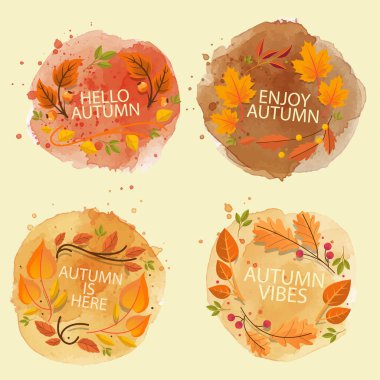 suluboya sonbahar satış etiketleri koleksiyonu