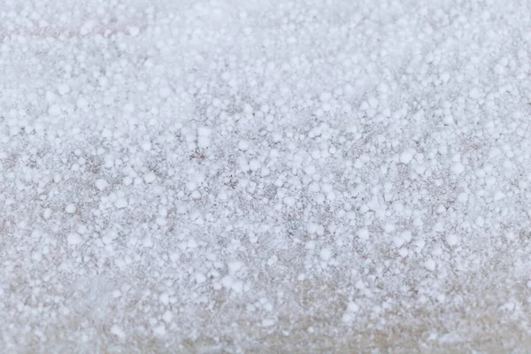 Крупный План Снега Форме Маленьких Шаров Текстуры — стоковое фото