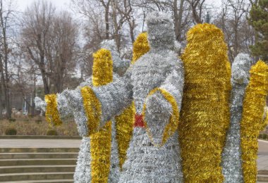 Melekleri Noel süslemesi şeklinde yakın plan çek..