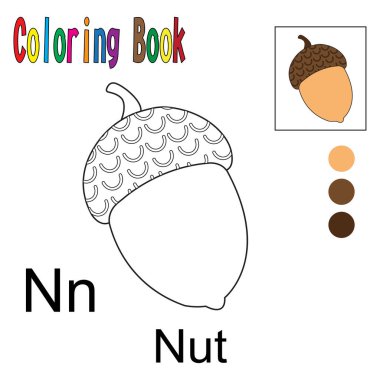 Çizgi roman delisi. Meyve temalı boyama kitabı. Vektör çizimi grafiği. Çocukların öğrenmesi ve boyaması için iyi..