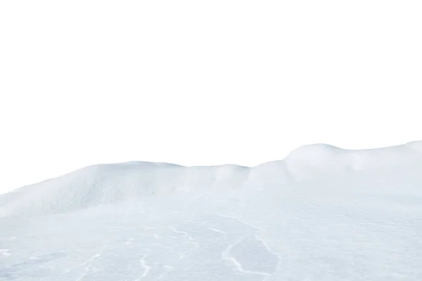 Sníh Válí Bílém Izolovaném Pozadí Sněžná Krajina Kopcích Severu — Stock fotografie