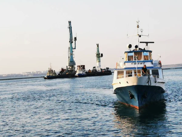 Ukraine Odessa July 2019 Ships Container Ships Port Logistics Transportation — Stockfoto