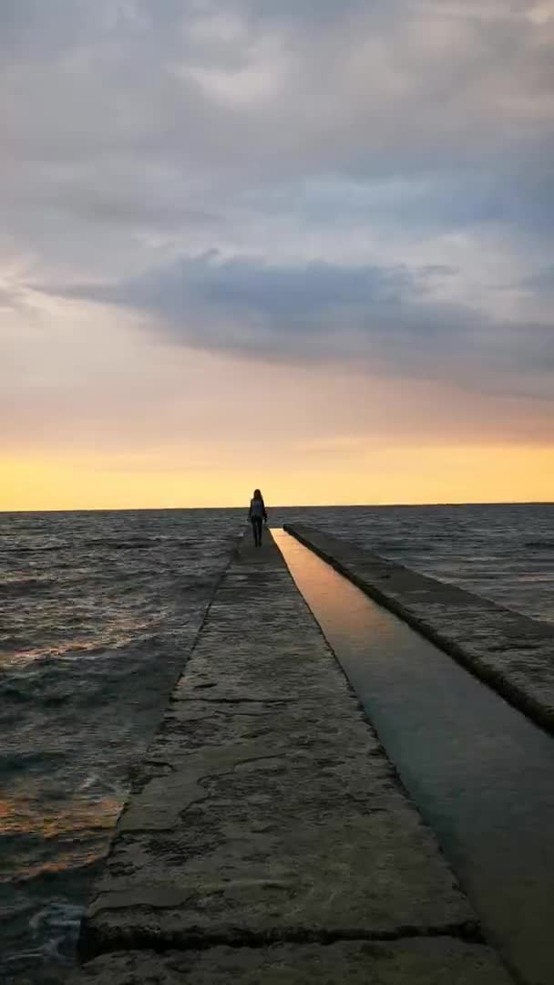 Utsikt Över Svarta Havet Från Stranden Odessa Ukraina Lugnt Hav — Stockvideo