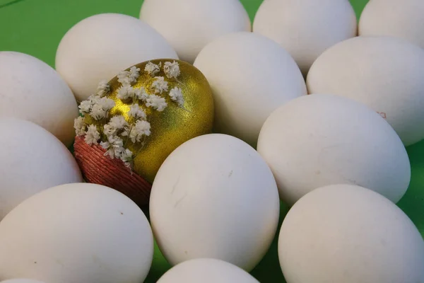 Eggs Close Protein Food White Eggs Large Quantities Shell White — Fotografia de Stock