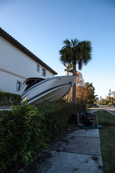 Napels Florida Usa September 2022 Nieuws Schipbreuk Hangt Aan Een — Stockfoto