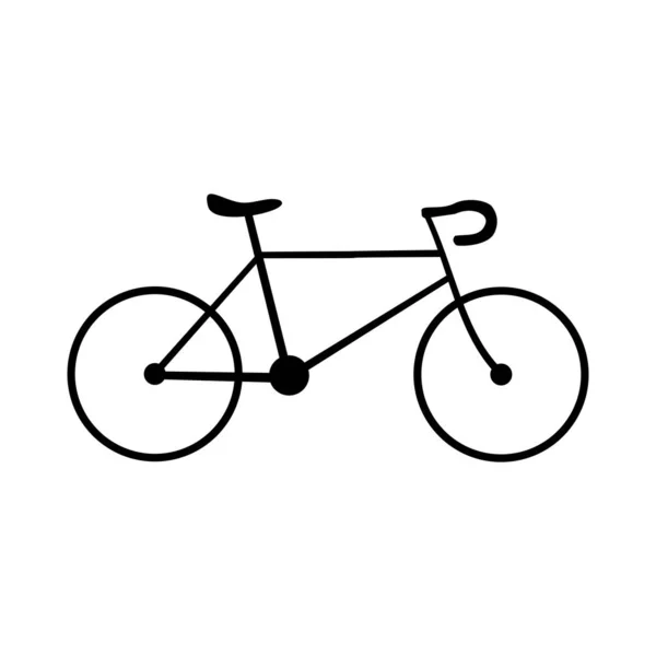 Bicycle Vector Icon Isolated White Background Vector Illustration — Stock Vector