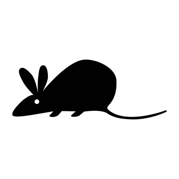 Rat Illustration Vector Icon Isolated White Background — Stock Vector