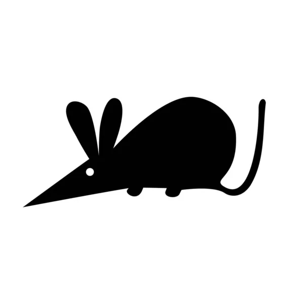 Patkány Illusztráció Vektor Ikon Elszigetelt Fehér Alapon — Stock Vector
