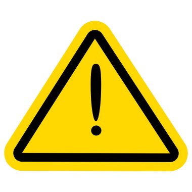 Ünlem sembollü trafik işareti uyarısı.