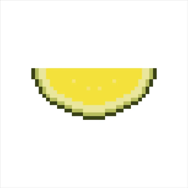 Pixel Art Watermelon Vector Illustration White Background — Stock Vector