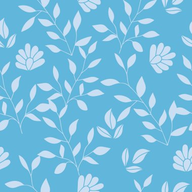 çiçek doodle seamless modeli.